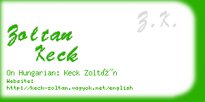 zoltan keck business card